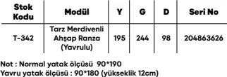 Tarz Merdivenli Ahşap Ranza (Yavrulu) ölçü ve modül bilgileri