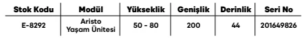 Aristo Yaşam Ünitesi ölçü ve modül bilgileri