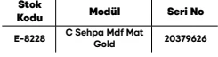 C Sehpa Mdf Mat Gold ölçü ve modül bilgileri