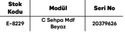 C Sehpa Mdf Beyaz ölçü ve modül bilgileri